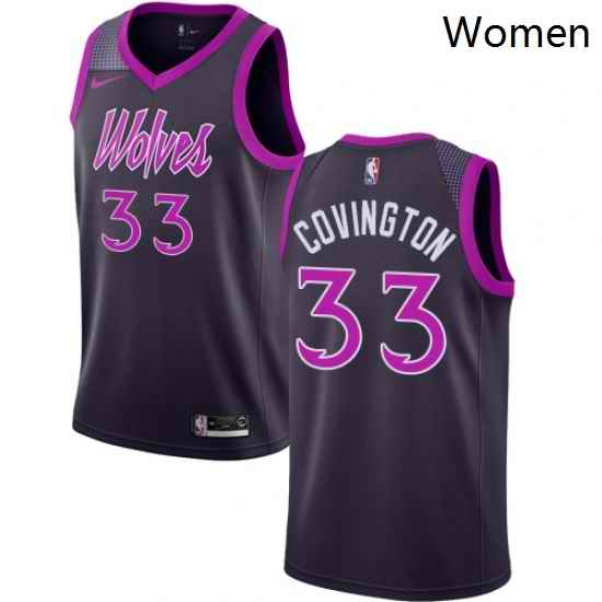 Womens Nike Minnesota Timberwolves 33 Robert Covington Swingman Purple NBA Jersey City Edition